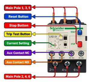 Thermal Overload Relay Annotated Diagram